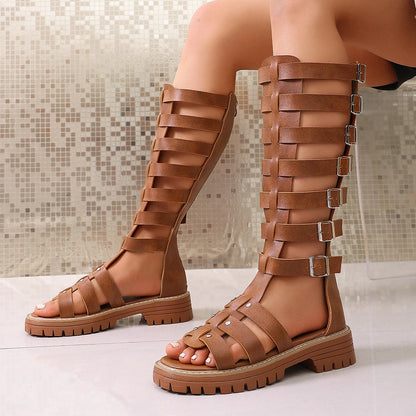 CAVELLE KNEE-HIGH SANDAL