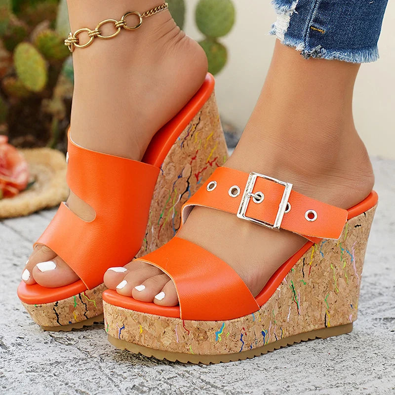 SUNSET WEDGE SANDALS