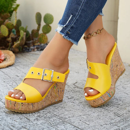 SUNSET WEDGE SANDALS