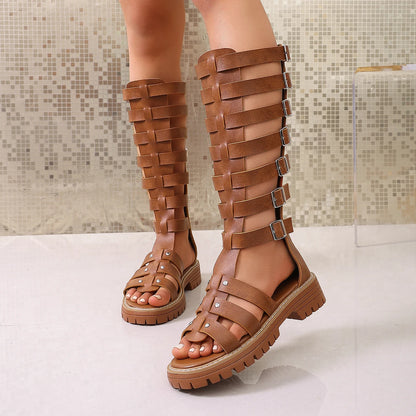 CAVELLE KNEE-HIGH SANDAL