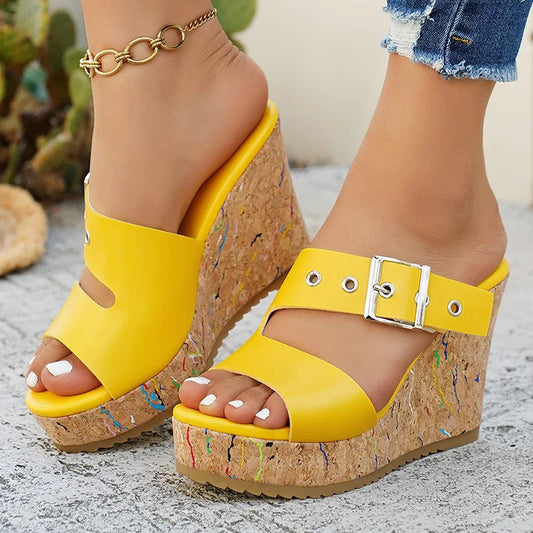 SUNSET WEDGE SANDALS
