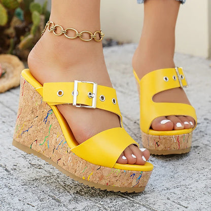 SUNSET WEDGE SANDALS