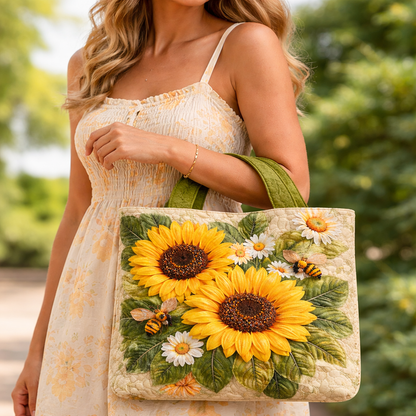 FLORAL QUILTED TOTE