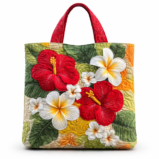 FLORAL QUILTED TOTE